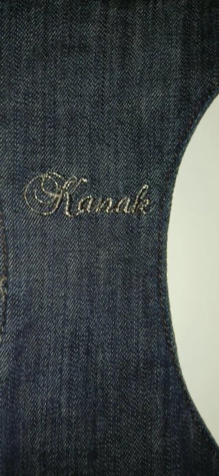 Chaleco Vintage "KanaK" color azul obscuro. T "M"