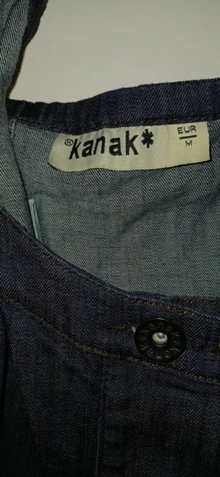 Chaleco Vintage "KanaK" color azul obscuro. T "M"
