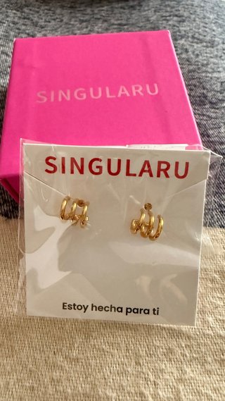Pendientes Aro Triple Dorados