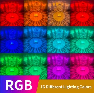 Lampada cristallo multicolore