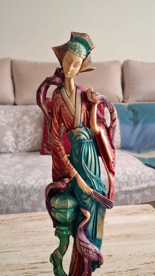 Lote 3 figuras decoración oriental vintage