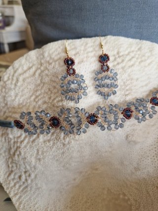 Gargantilla/Choker Azul claro