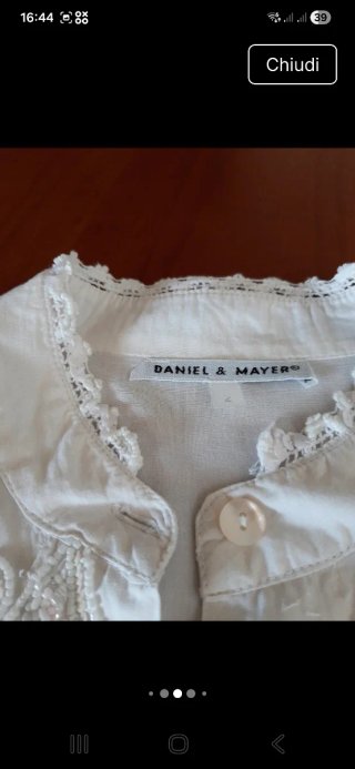 Camicia donna bianca con ricami