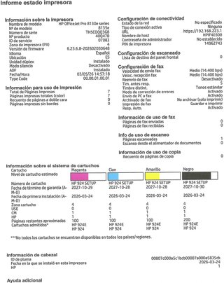 HP OfficeJet Pro 8135e Wifi Táctil Dúplex