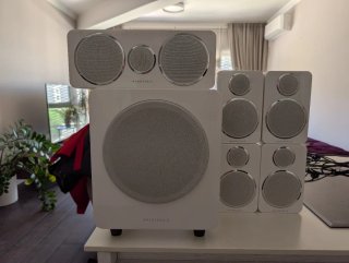 Sistema Cine en Casa Wharfedale y Denon HEOS