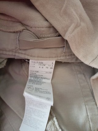 Pantaloni premaman beige taglia L