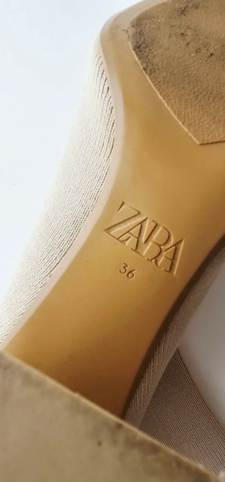 Botines Zara T.36 Beige
