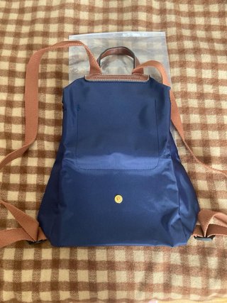 Mochila Longchamp Azul y Marrón