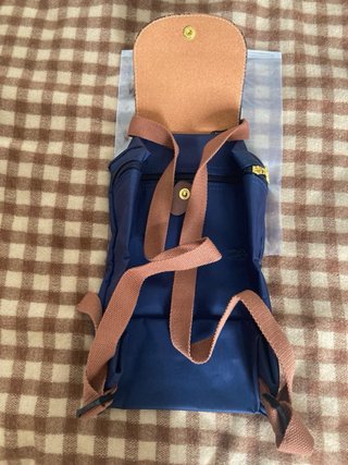 Mochila Longchamp Azul y Marrón