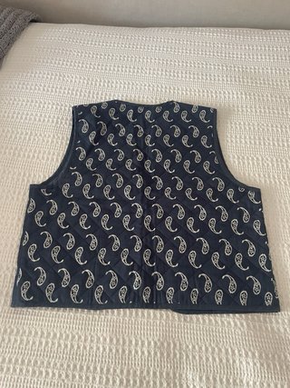 Chaleco Mango Teen Paisley Azul