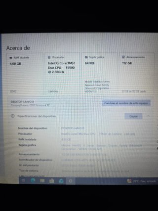 Compaq Presario CQ61 – SSD – Core 2 Duo T9500