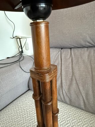 Lámpara de mesa metal imitación bambú