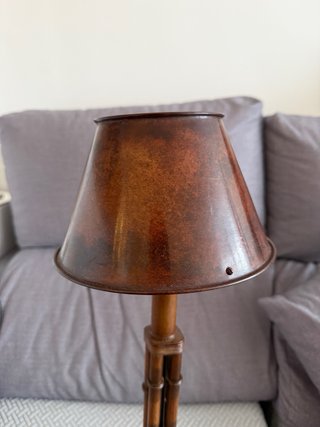 Lámpara de mesa metal imitación bambú