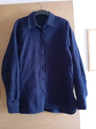 Camisa camicia cotone blu tg .xs