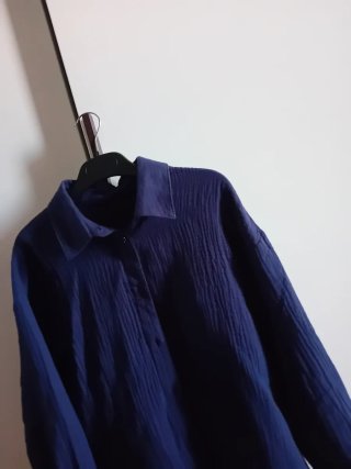Camisa camicia cotone blu tg .xs