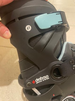Patines en línea Oxelo negros y azules T41