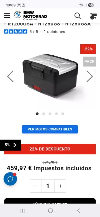 Maletas Laterales y Top Case BMW GS 1250