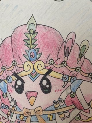 Disegno fatto a mano di Kirby su Shikishi vintage