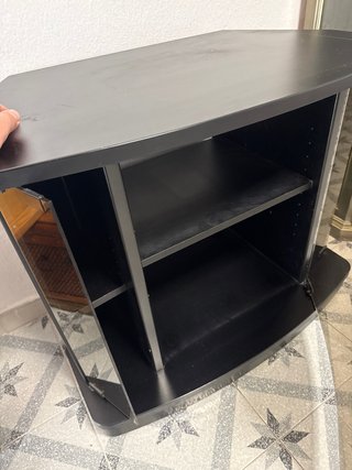 Mueble TV cristal negro