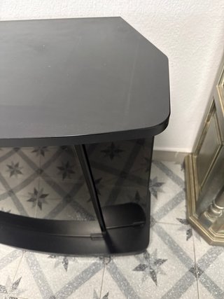 Mueble TV cristal negro