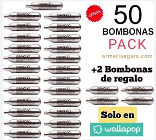 50 bombonas CO2 con 2 adicionales