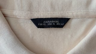 Polo ZARABASIC manga corta beige Talla XL