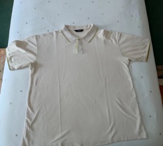 Polo ZARABASIC manga corta beige Talla XL