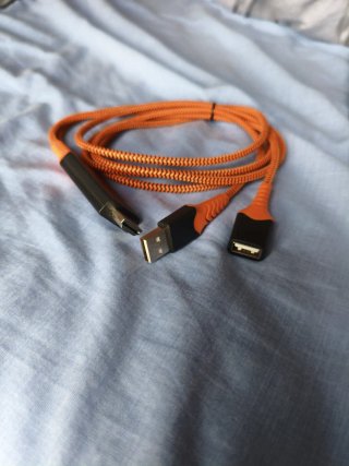 Cable USB C a USB A Naranja