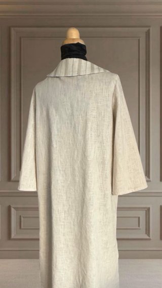 Túnica kimono lino natural color natural