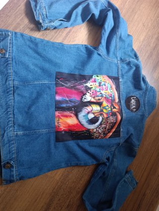 Chaqueta tejana azul