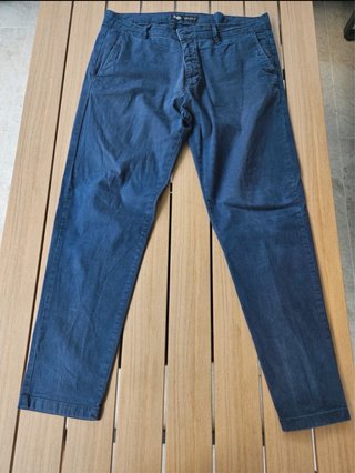 Pantalón Chino Zara Talla 48 Azul