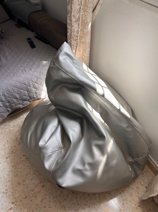 Puf grande gris polipiel