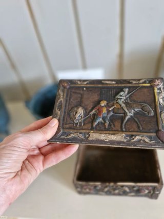 Caja cerámica D. Quijote multicolor