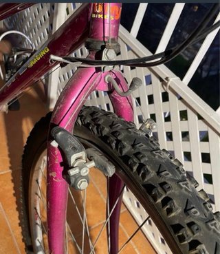 Bicicleta de montaña morada