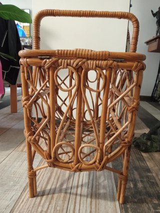 Cestino vintage bambù/rattan anni 60/70