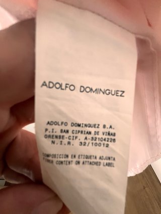 Camisa Adolfo Domínguez Rosa Hombre