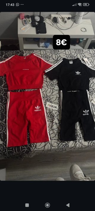 Conjuntos Adidas Mujer Crop Top y Shorts