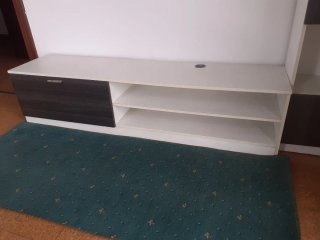 Mueble Salón Modular Blanco y Marrón