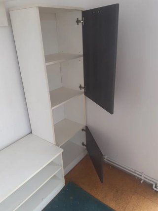 Mueble Salón Modular Blanco y Marrón