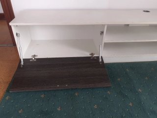Mueble Salón Modular Blanco y Marrón