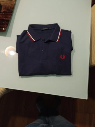 Polo Fred Perry Azul con Rayas