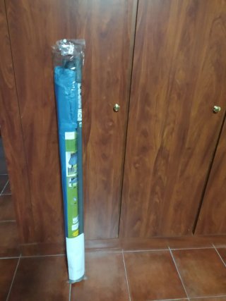 Sombrilla de jardín azul y verde sin estrenar