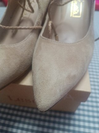 Zapatos Lesac Beige Tacón Mary Jane