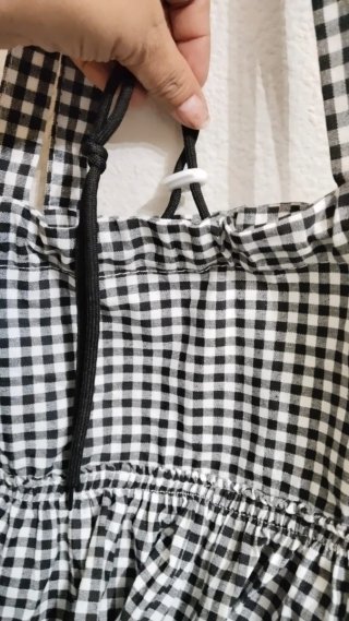 Bolso de tela romántico a cuadros