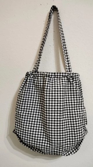 Bolso de tela romántico a cuadros