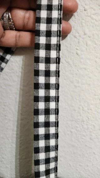 Bolso de tela romántico a cuadros