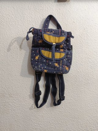 Mochila infantil ositos azul y amarillo