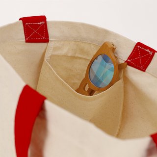 Bolsa de playa beige y azul