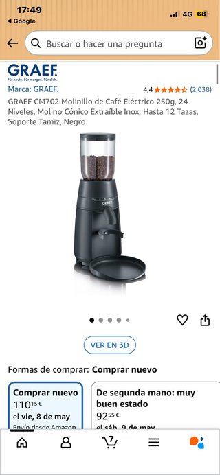 Molinillo de café GRAEF CM702