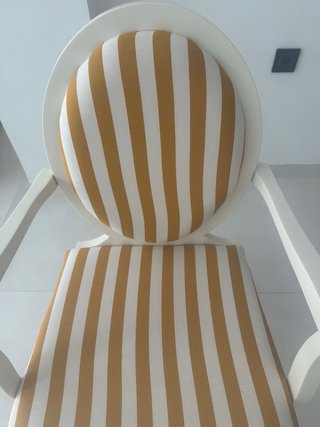 Silla Isabelina con Tapicería Rayas